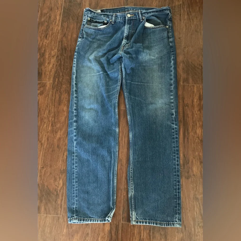 Levi's 505 Mens SZ 36W 32LBlue regular fit Jeans with Faded Denim Look